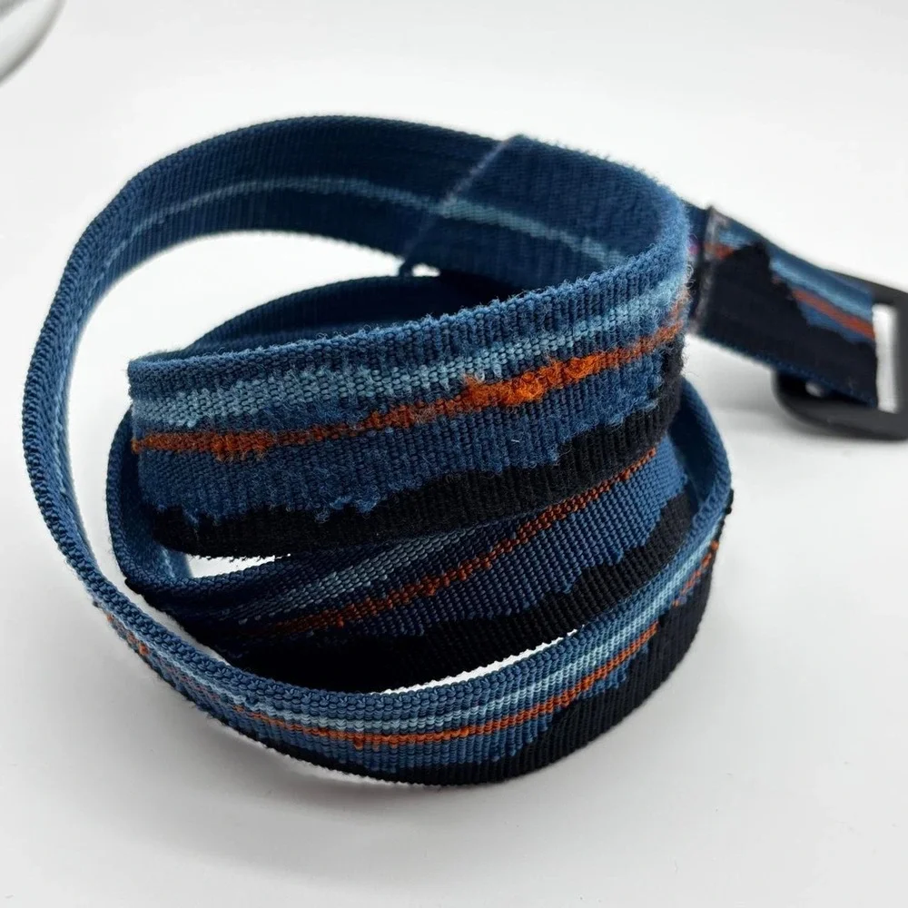 Patagonia Friction Belt Blue Mountain Skyline Web Belt One Size Gorpcore Hiking